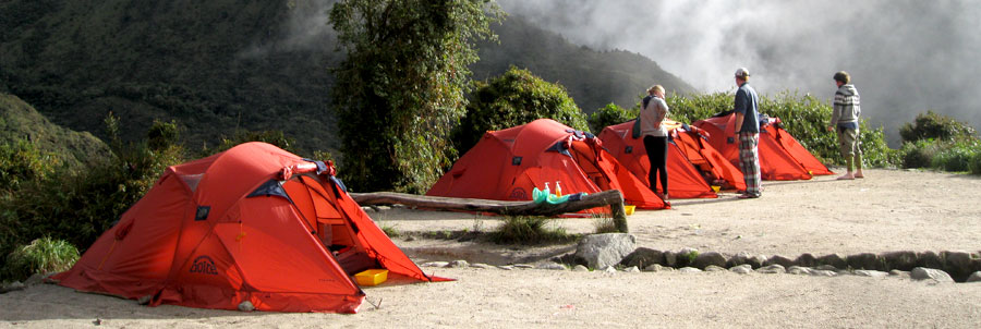 Camping in andean mountains